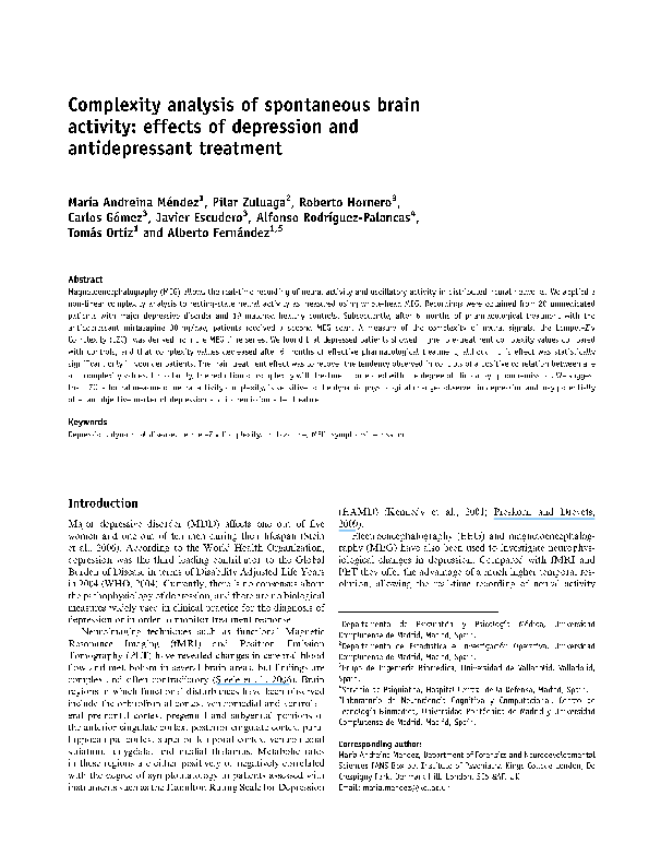 (PDF) Complexity analysis of spontaneous brain activity in attention ...