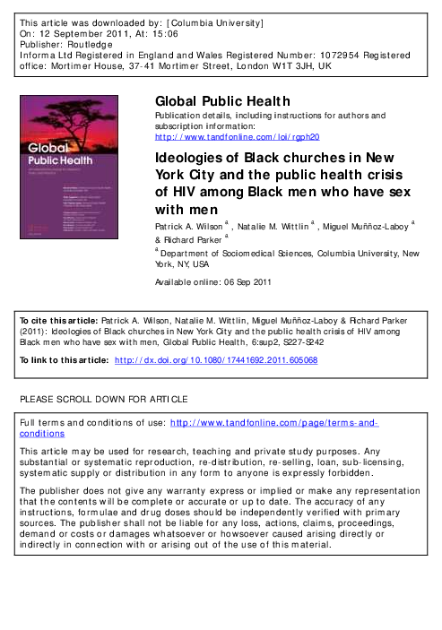 (PDF) Religious responses to HIV and AIDS: understanding the role of ...