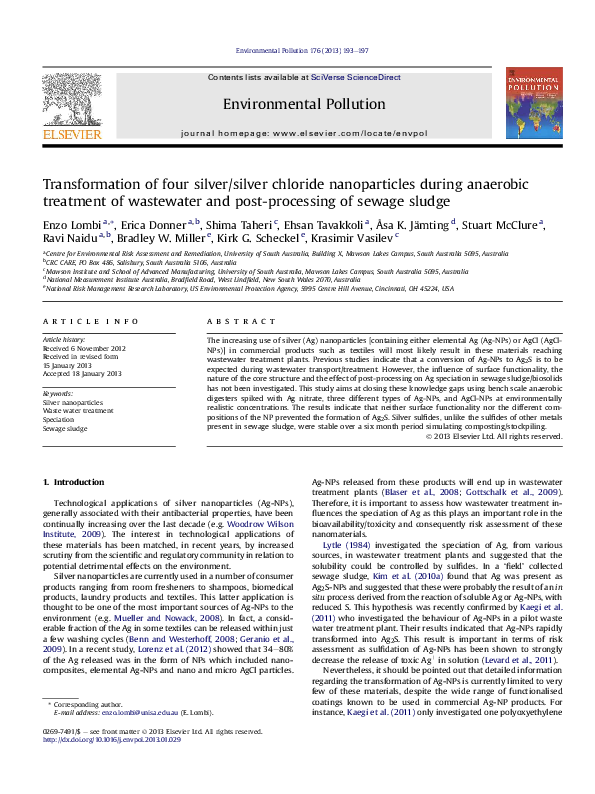 (PDF) Transformation of four silver/silver chloride nanoparticles ...