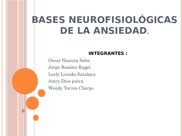 (PPT) Bases neurofisiológicas de la ansiedad