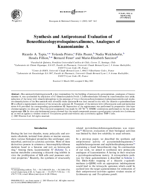 (PDF) Synthesis and antiprotozoal evaluation of ...