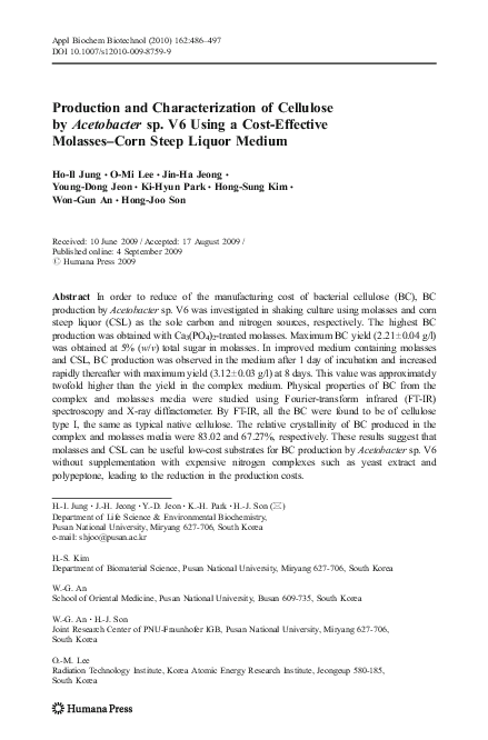(PDF) Production and Characterization of Cellulose Nanofibers from Wood ...