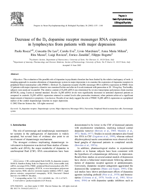 La dopamine. I. Synthèse
