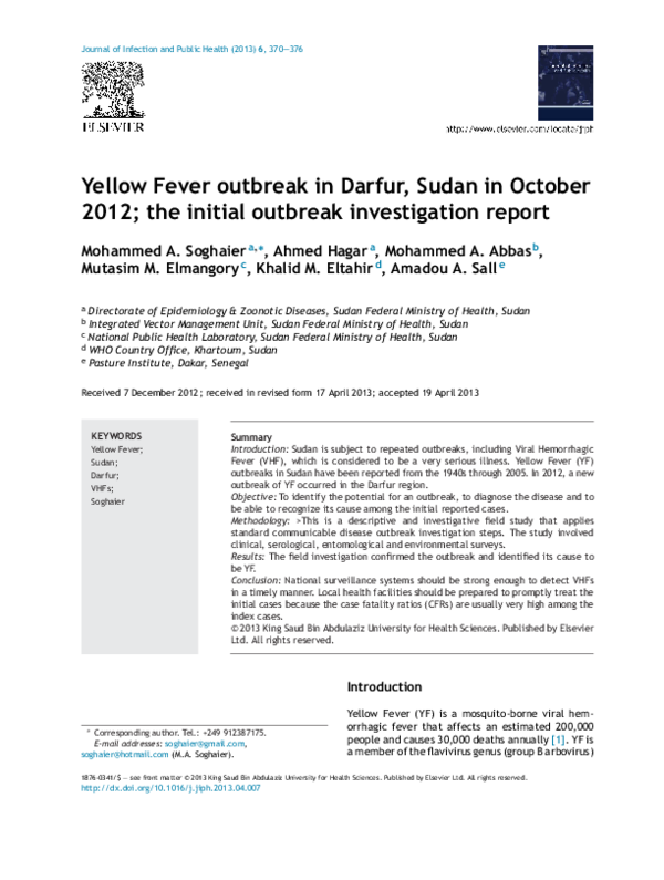 Outbreak investigation essay image