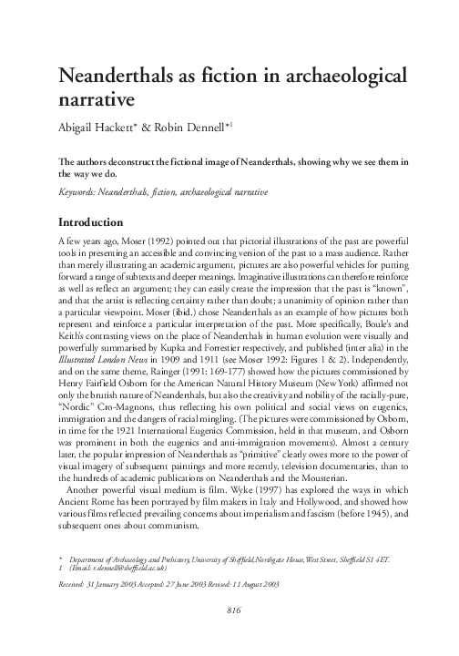 The neanderthals essay picture