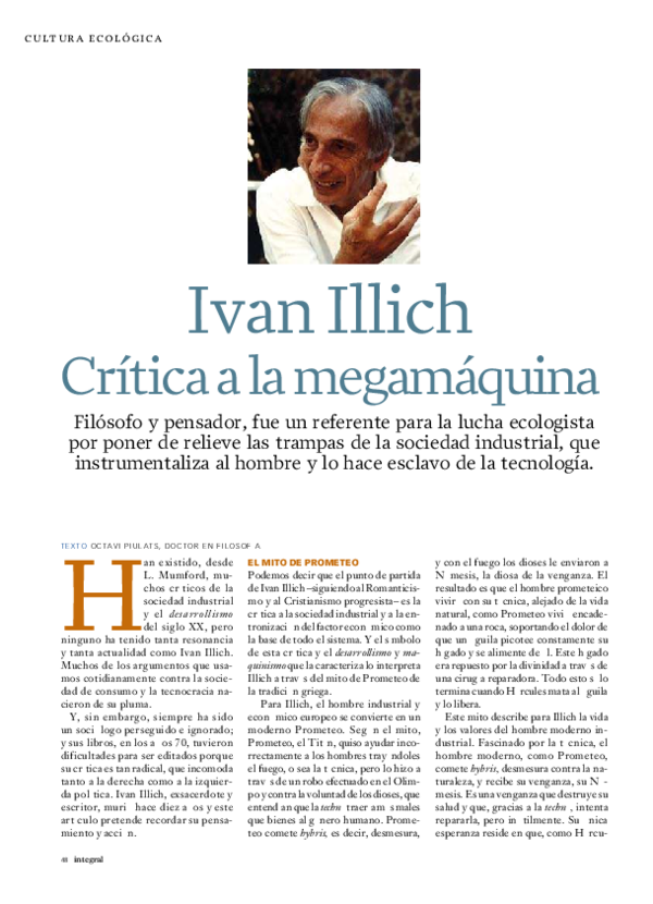 (PDF) IVAN ILLICH Biblioteca Panescática Academia.edu