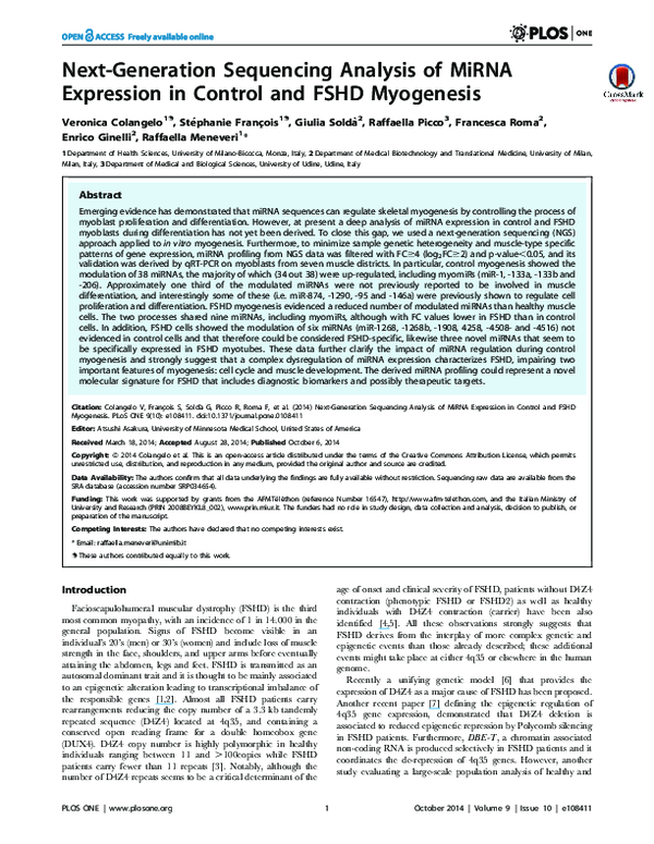 (PDF) Next-Generation Sequencing Analysis of MiRNA Expression in ...