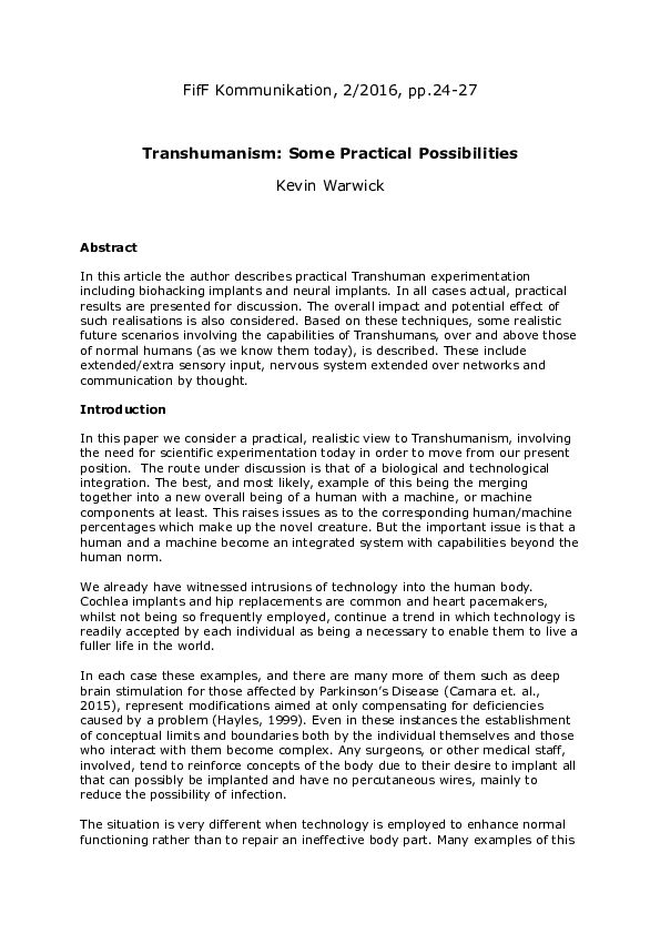 Advances in transhumanism picture