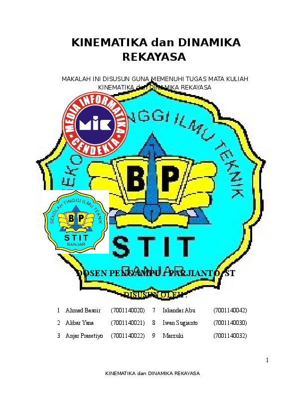 Doc Kinematika Dan Dinamika Rekayasa Muhammad Nuruddin Academia Edu