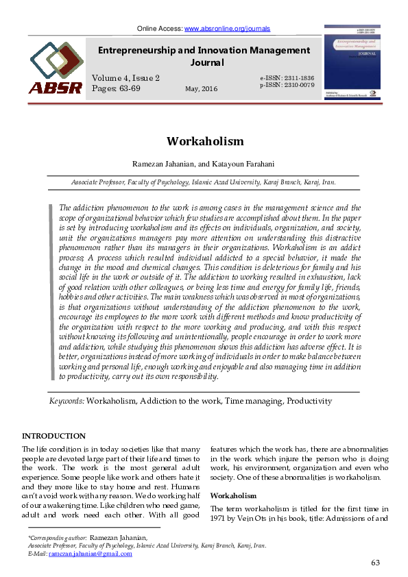 Workaholism essays 08 picture