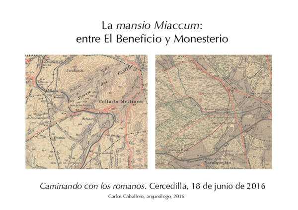 (PDF) La mansio Miaccum entre El Beneficio y Monesterio