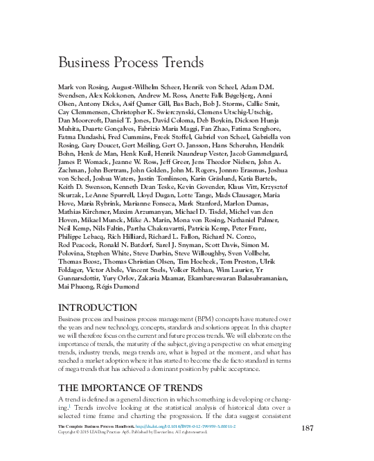 (PDF) Business Process Trends