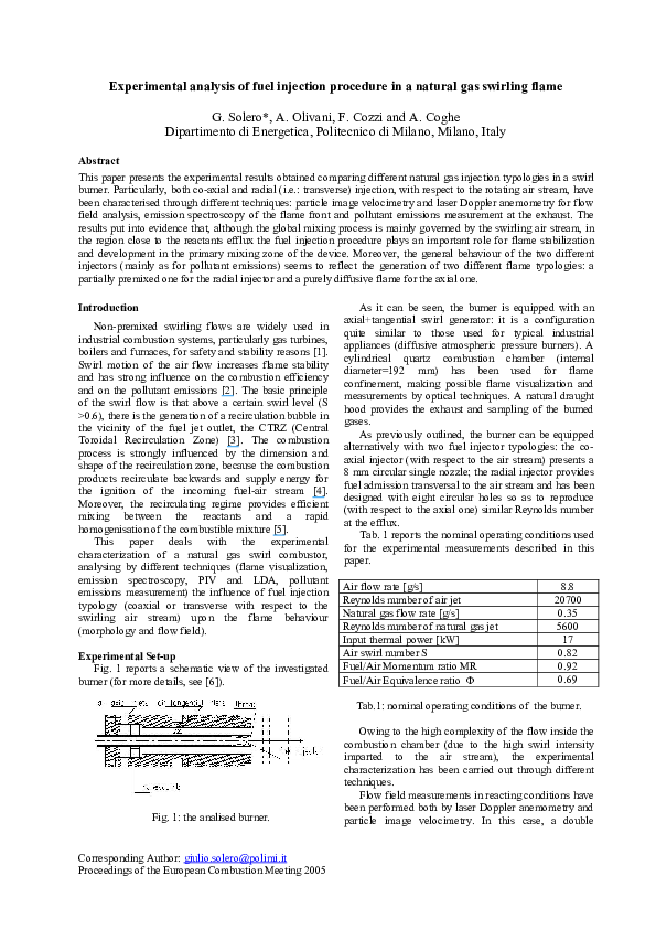 (PDF) Experimental analysis of fuel injection procedure in a natural ...
