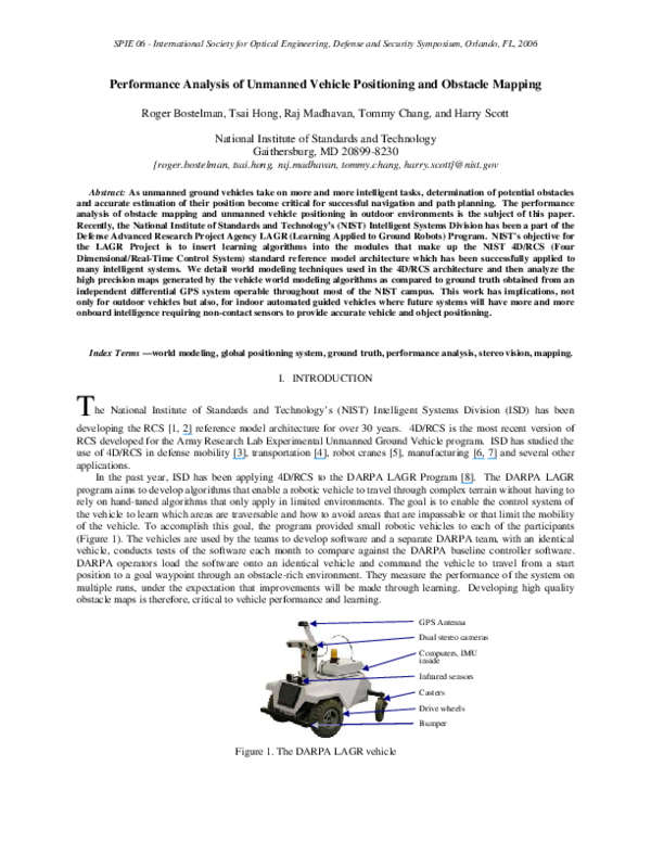 (PDF) Performance analysis of unmanned vehicle positioning and obstacle ...