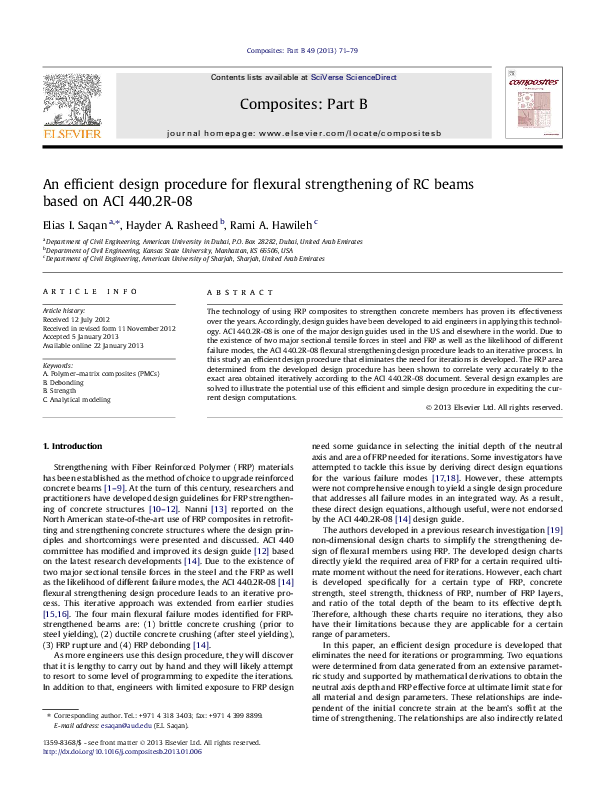 (PDF) An efficient design procedure for flexural strengthening of RC ...