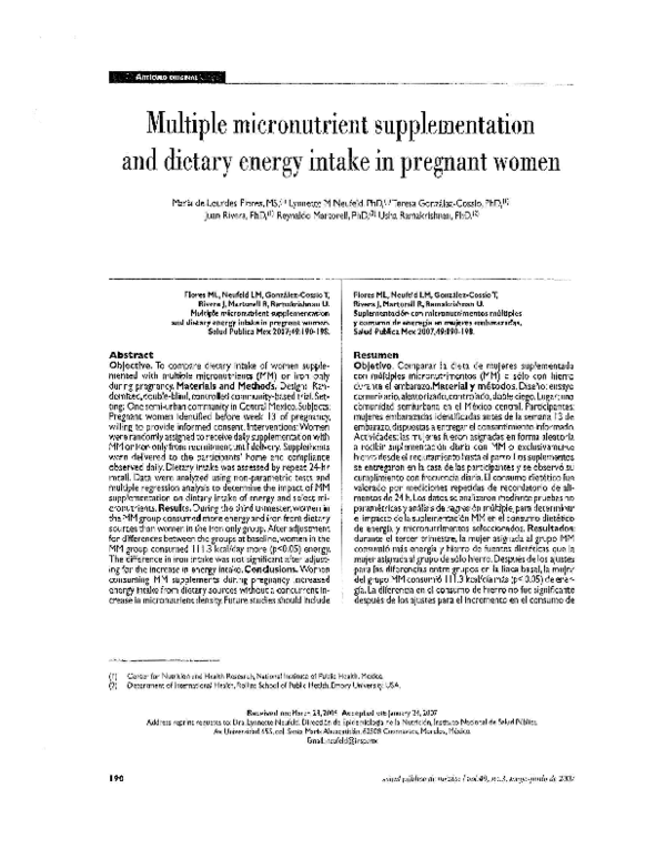 (PDF) Multiple micronutrient supplementation and dietary energy intake ...