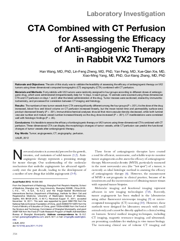 (PDF) CTA combined with CT perfusion for assessing the efficacy of anti ...
