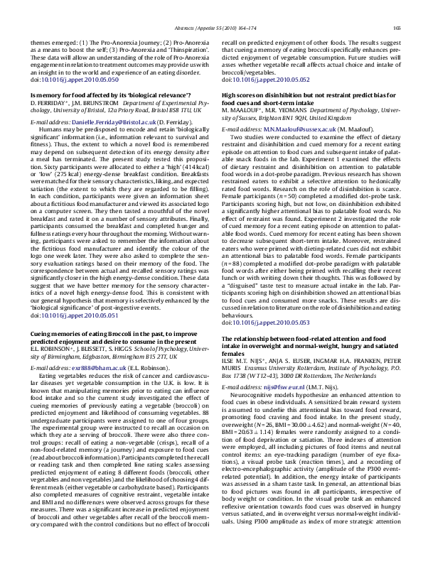 (PDF) The relationship between food-related attention and food intake ...