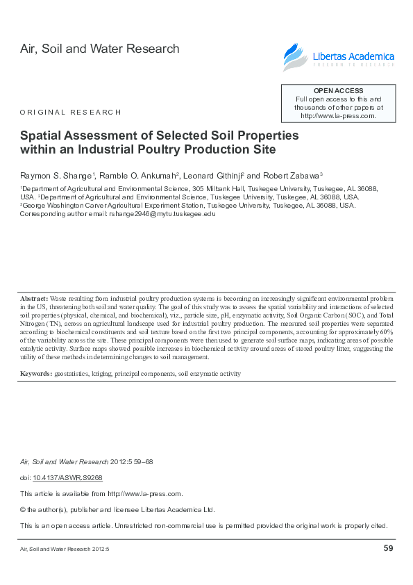 (PDF) Spatial Assessment of Selected Soil Properties within an ...