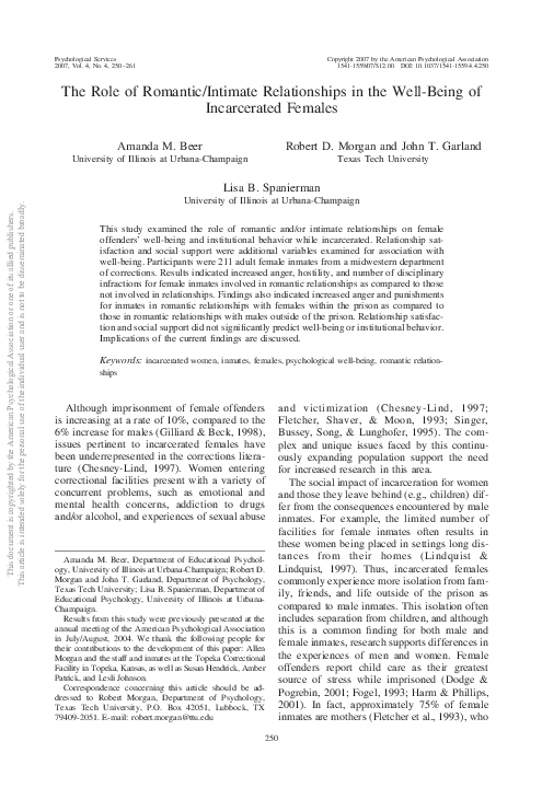 (PDF) The role of romantic/intimate relationships in the well-being of ...
