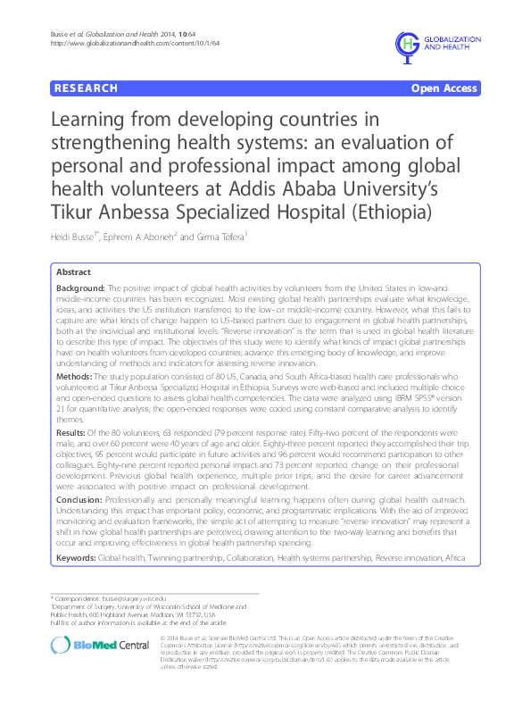 (PDF) Learning from developing countries in strengthening health ...