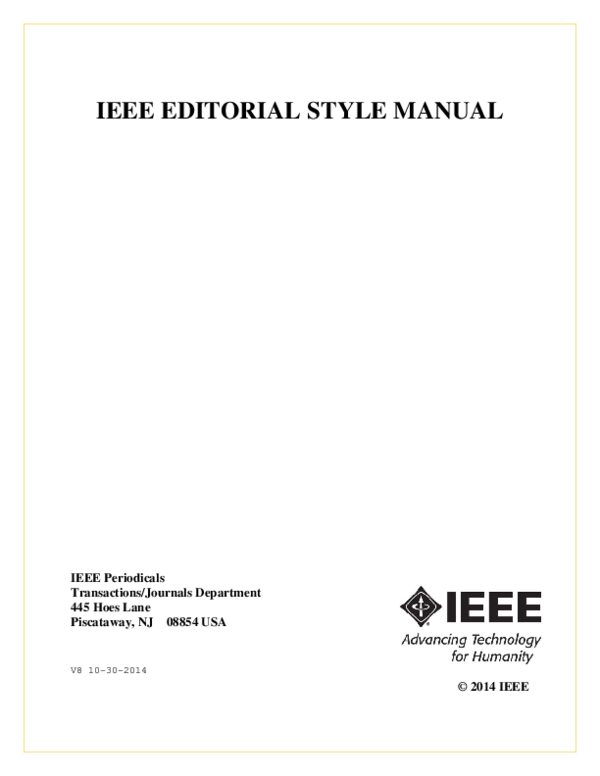 PDF) IEEE EDITORIAL STYLE MANUAL