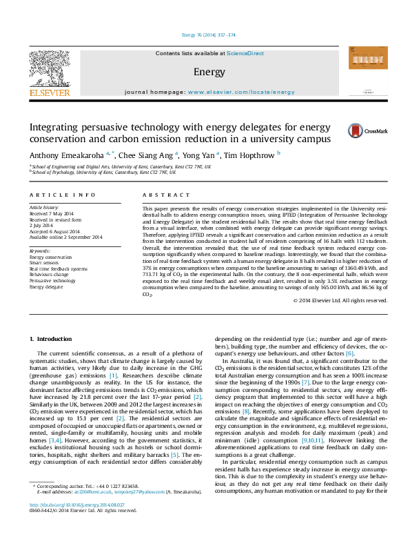 (PDF) Integrating persuasive technology with energy delegates for ...