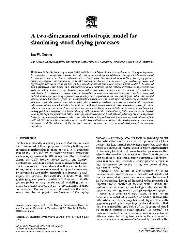 (PDF) A two-dimensional orthotropic model for simulating wood drying ...
