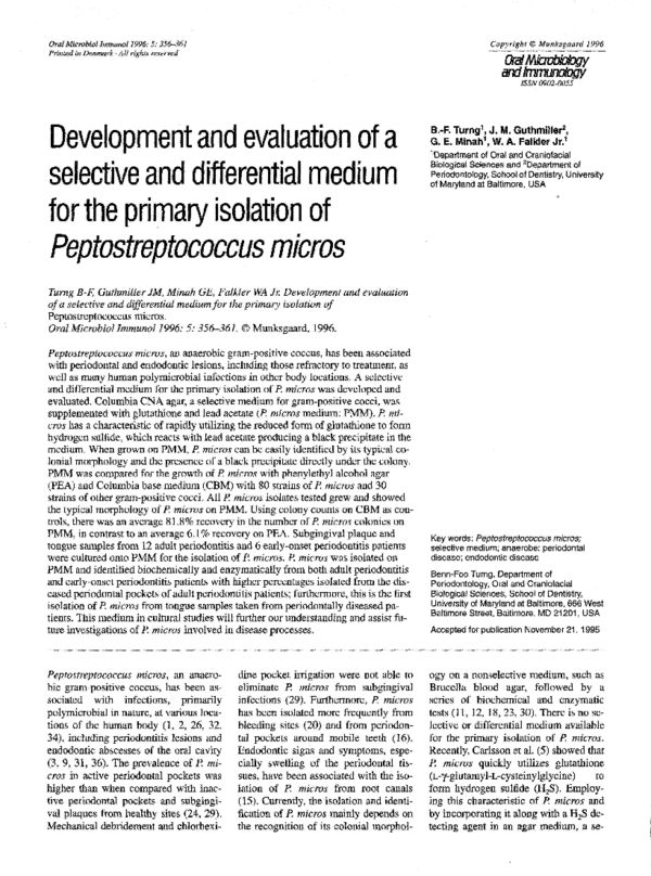 (PDF) Development and evaluation of a selective medium for Brucella suis