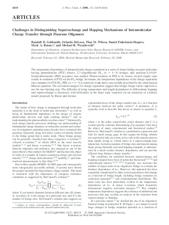 (PDF) Challenges in Distinguishing Superexchange and Hopping Mechanisms ...