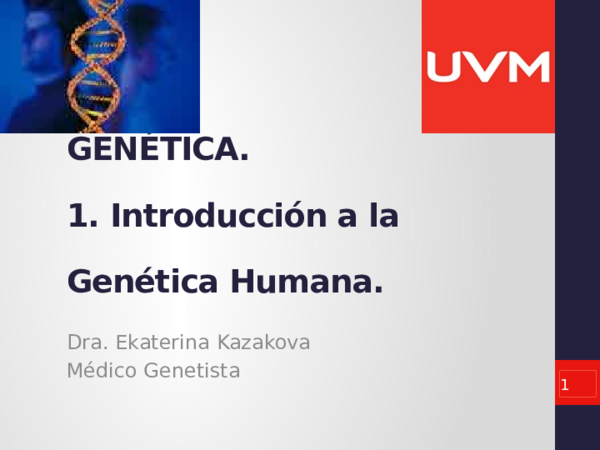 (PPT) . Introducción a la Genética Humana. by Katerina
