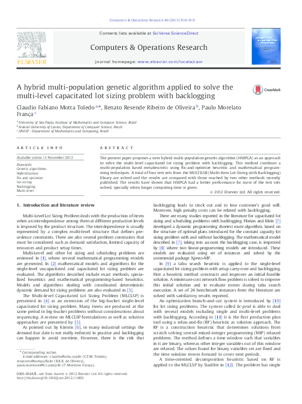 (PDF) A hybrid multi-population genetic algorithm applied to solve the ...