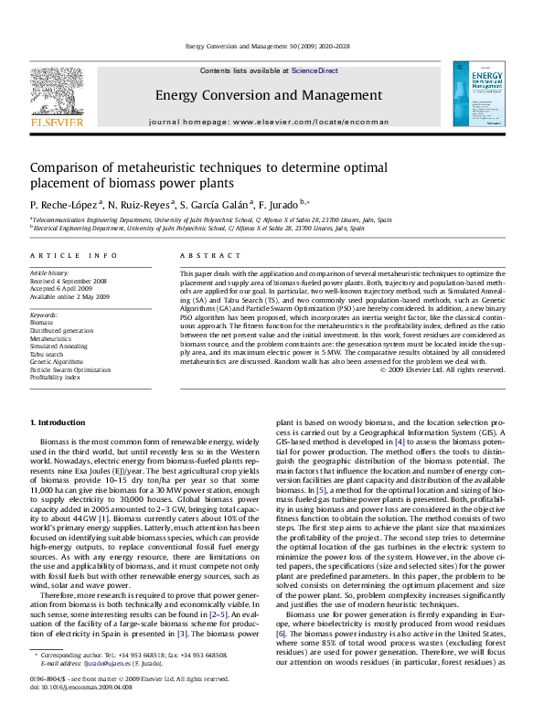 (PDF) Comparison of metaheuristic techniques to determine optimal ...
