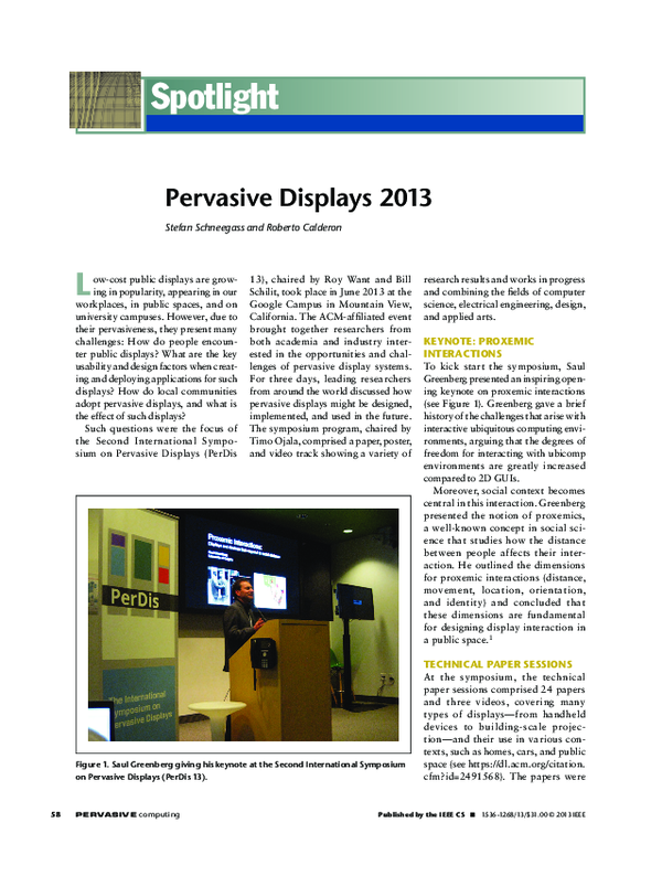 (PDF) Pervasive Displays 2013