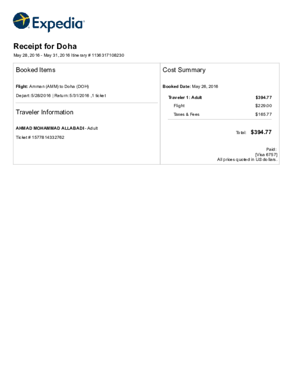 (PDF) Receipt for Doha