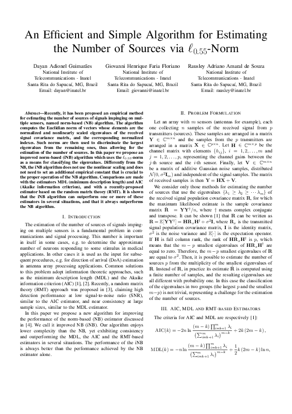 (PDF) An efficient and simple algorithm for estimating the number of ...