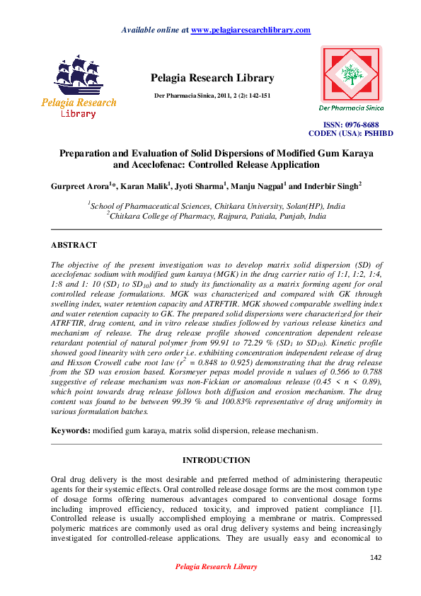 (PDF) Preparation and Evaluation of Solid Dispersions of Ibuprofen ...