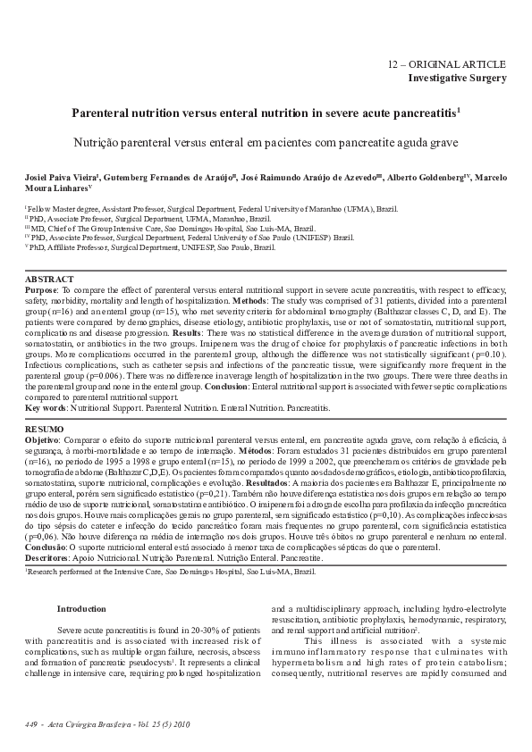 (PDF) Parenteral nutrition versus enteral nutrition in severe acute ...