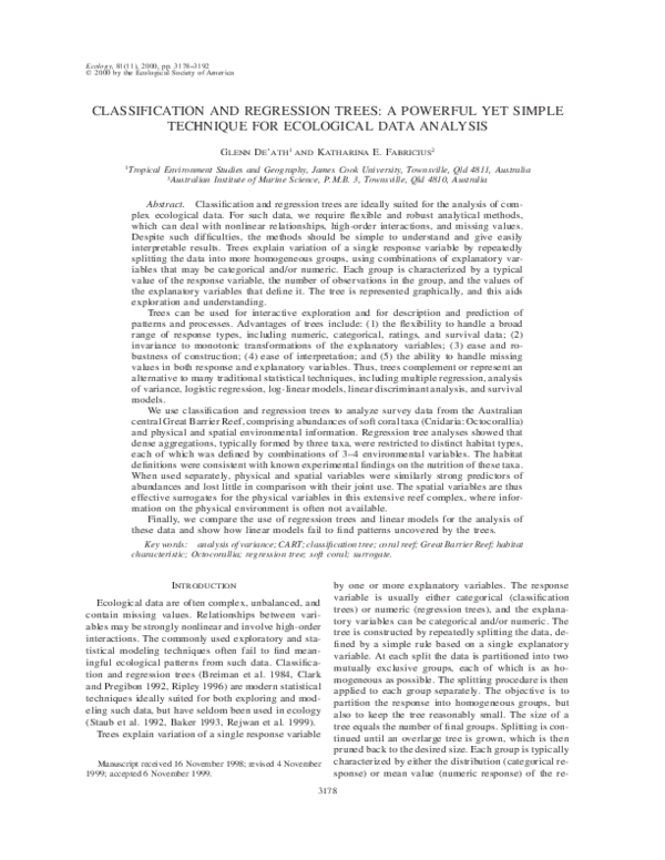 (PDF) Classification and Regression Trees: A Powerful Yet Simple ...