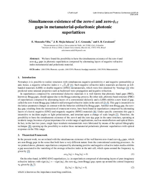(PDF) Simultaneous existence of the zero- and zero-Φ_eff gaps in ...