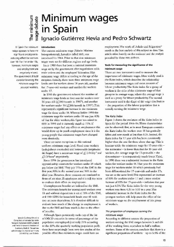 (PDF) Minimum wages in Spain