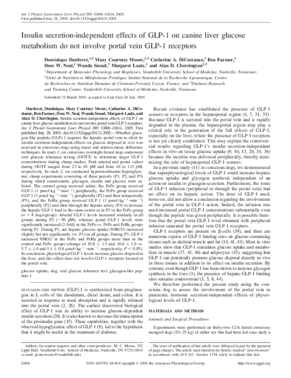 Which of glucagon-like peptide‐1 (GLP‐1) or glucose‐dependent ...