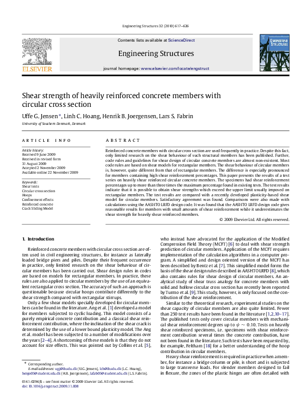 (PDF) Shear strength of heavily reinforced concrete members with ...