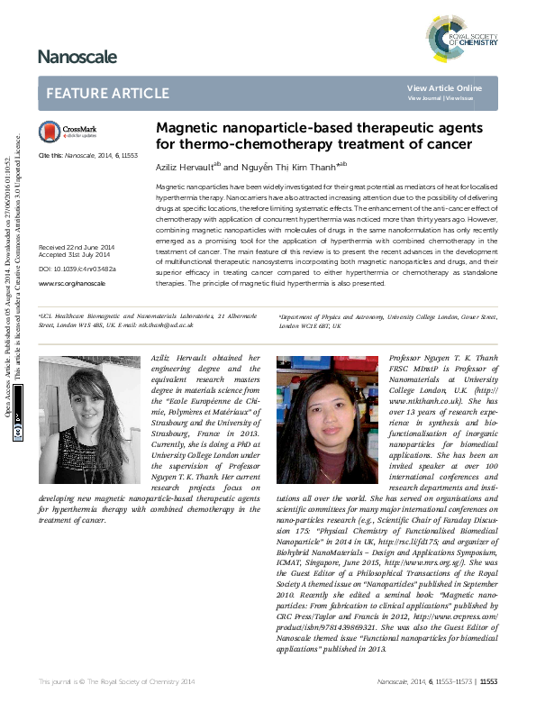 (PDF) nanoparticlebased therapeutic agents for thermo