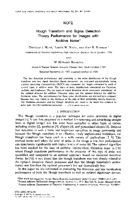 (PDF) Hough transform and signal detection theory performance for ...