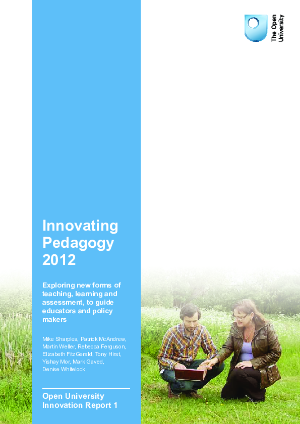 (PDF) Innovating Pedagogy 2012: Open University Innovation Report 1