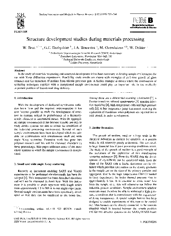(PDF) Structure development studies during materials processing