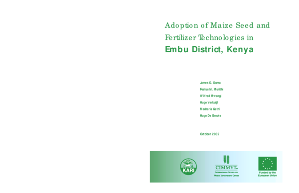 (PDF) Adoption of Maize Seed and Fertilizer Technologies in