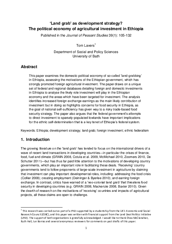 Why does land grabbing happen image