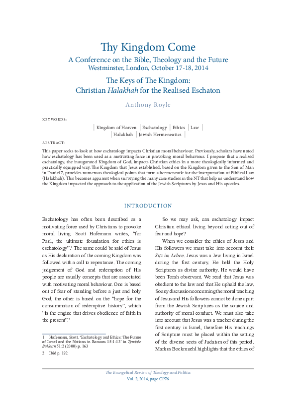  PDF The Keys Of The Kingdom Christian Halakhah For The Realised